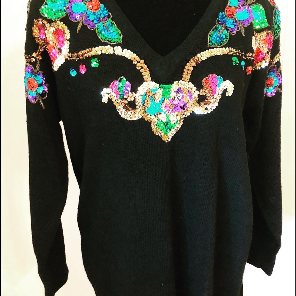 Sequined sweater vintage from the 1980’s
